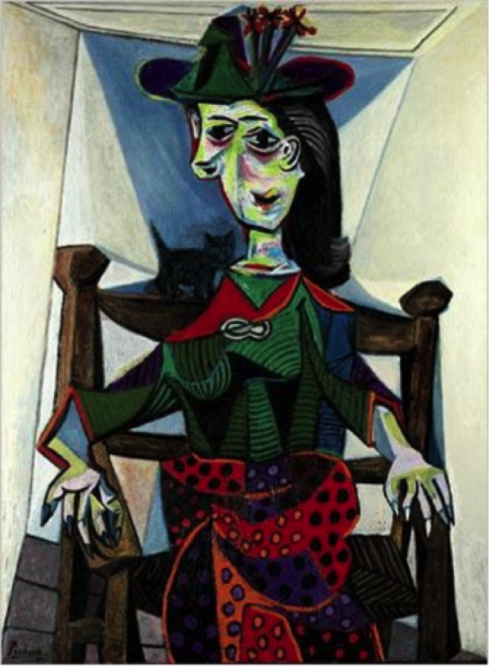 Dora Maar Au Chat, Pablo Picasso (1941), auctioned for $95.2 million